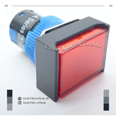 کلید چراغدار مستطیل قرمز 5 پایه