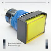 کلید چراغدار مستطیل زرد 5 پایه