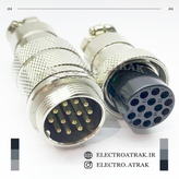 کانکتور نظامی 2 پین قطر 18 میلی متر