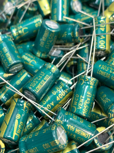 خازن الکترولیت 6.8 میکروفاراد 400 ولت