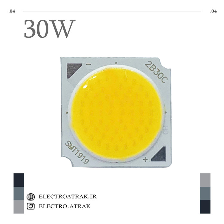 ال ای دی 30 وات COB آفتابی