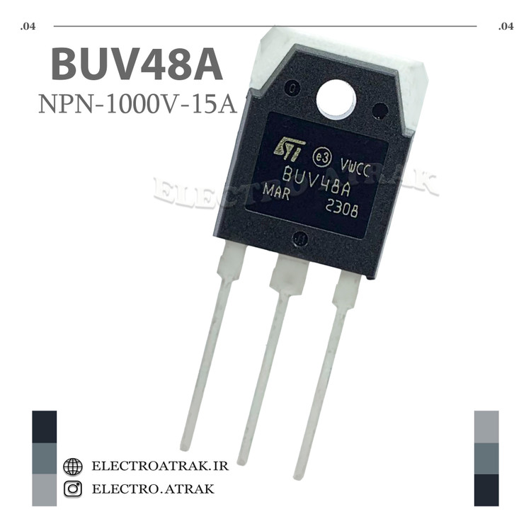 ترانزیستور BUV48A نوع NPN پکیج TO3P معمولی