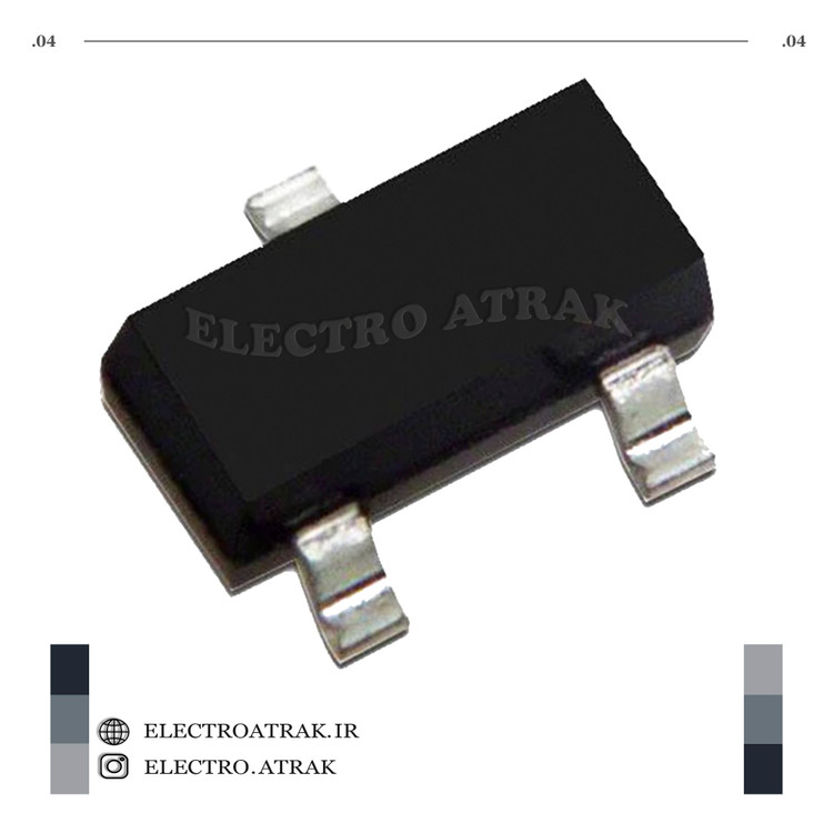 ترانزیستور اورجینال NPN مدل 2N2222 SMD