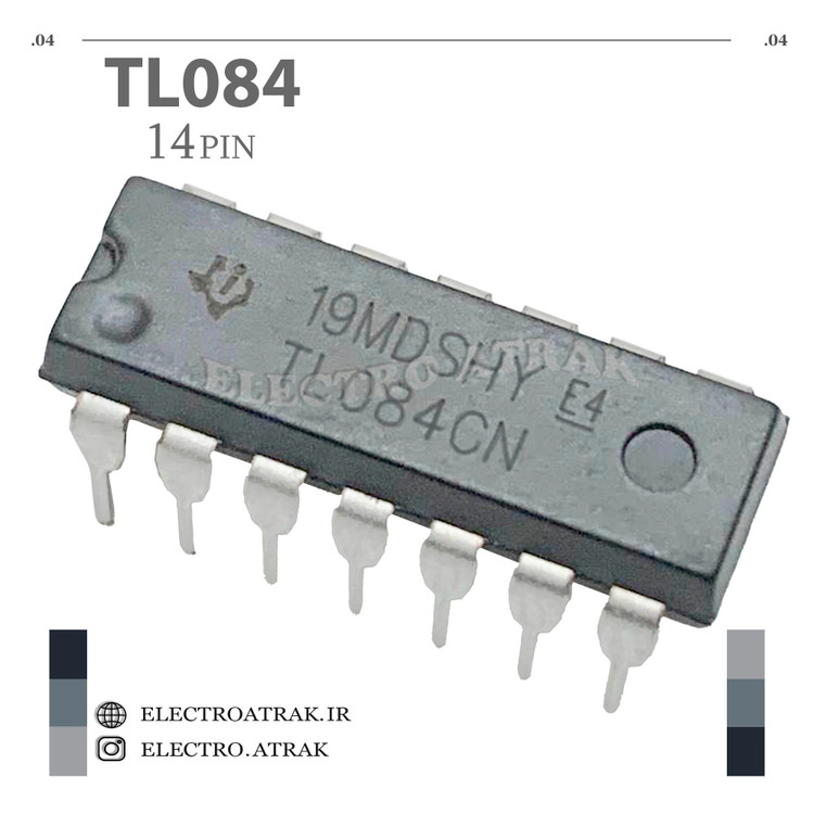 ایسی امپ امپ TL084 پکیج دیپ