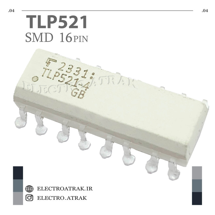 آیسی اپتوکوپلر TLP521 4پایه SMD اس ام دی