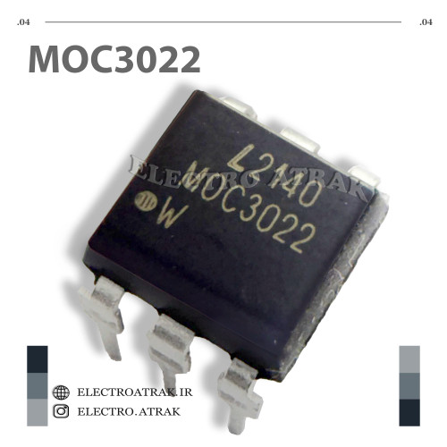 تراشه اورجینال اپتوکوپلر MOC3022 DIP دیپ