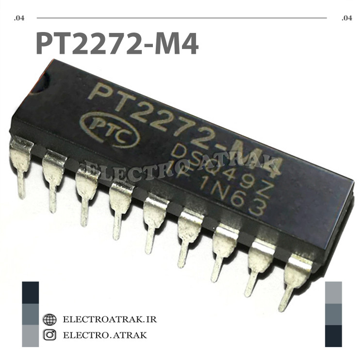 تراشه دیکودر PT2272 DIP دیپ