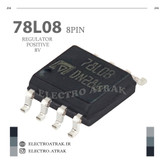 رگولاتور مثبت 7808 اصلی 7808 8 ولت ایسی مدل 8 پین اس ام دی