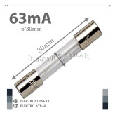 فیوز شیشه ای بزرگ 6*30 63mA 63 میلی آمپر
