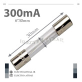 فیوز شیشه ای بزرگ 6*30 300میلی آمپر 300mA