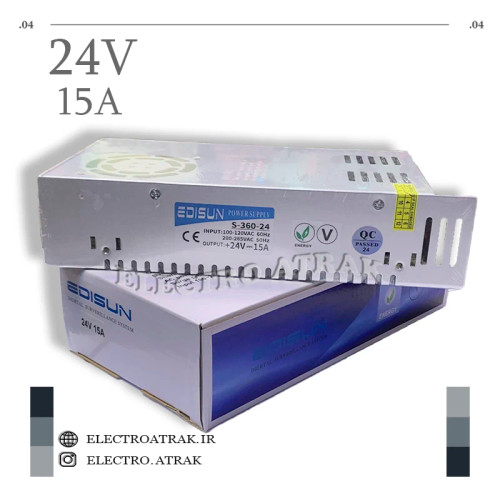 سوئیچینگ 24 ولت 15 آمپر برند ادیسون