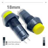 کلید شاسی فشاری گرد 2 پایه بلند زرد