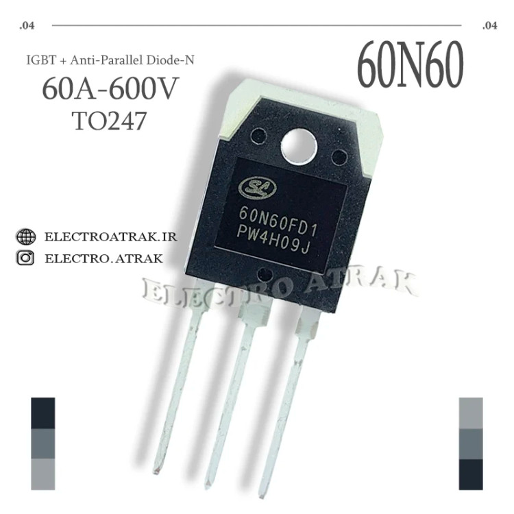 ترانزیستور اورجینال IGBT / 60N60