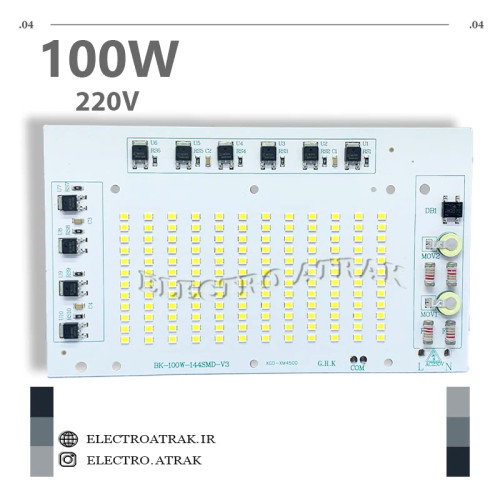 ال ای دی 100 وات مسنطیل 220 ولت سفید