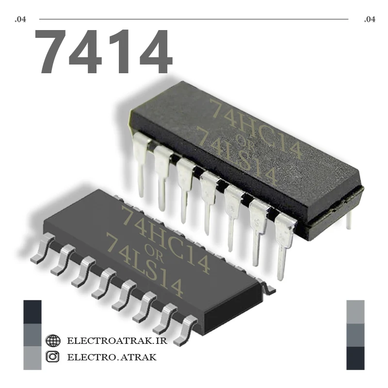 تراشه آیسی 7414 گیت NOT