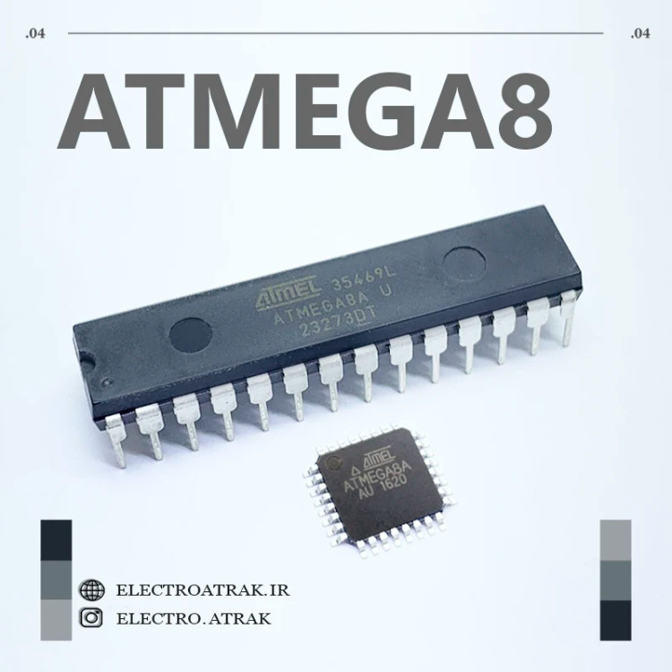 آیسی میکرو کنترلر ATMEGA8A اورجینال