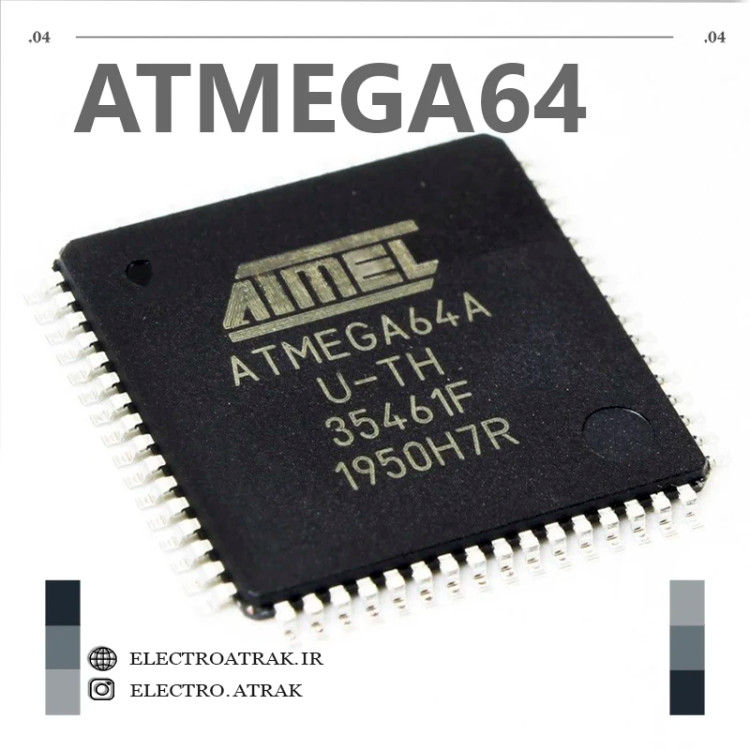 آیسی میکروکنترلر ATMEGA64A اورجینال