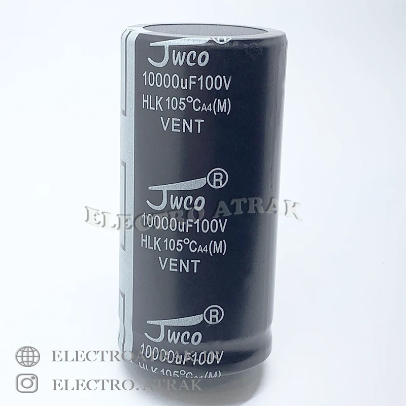 خازن الکترولیت 10000 میکروفاراد 100 ولت برند jwco