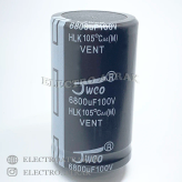 خازن الکترولیت 6800 میکروفاراد 100 ولت برند jwco