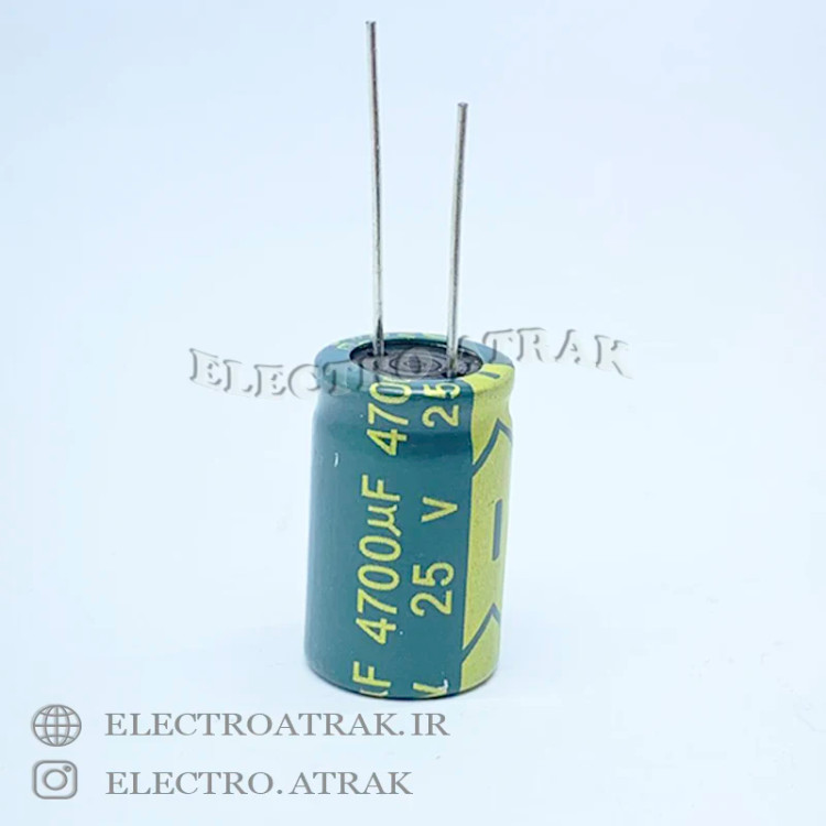 خازن الکترولیت 4700 میکروفاراد 25 ولت برند jwco