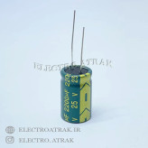 خازن الکترولیت 2200 میکروفاراد 25 ولت برند jwco