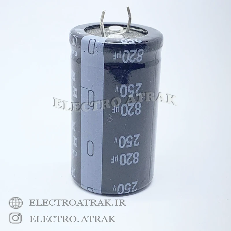 خازن الکترولیت 820 میکروفاراد 250 ولت برند jwco