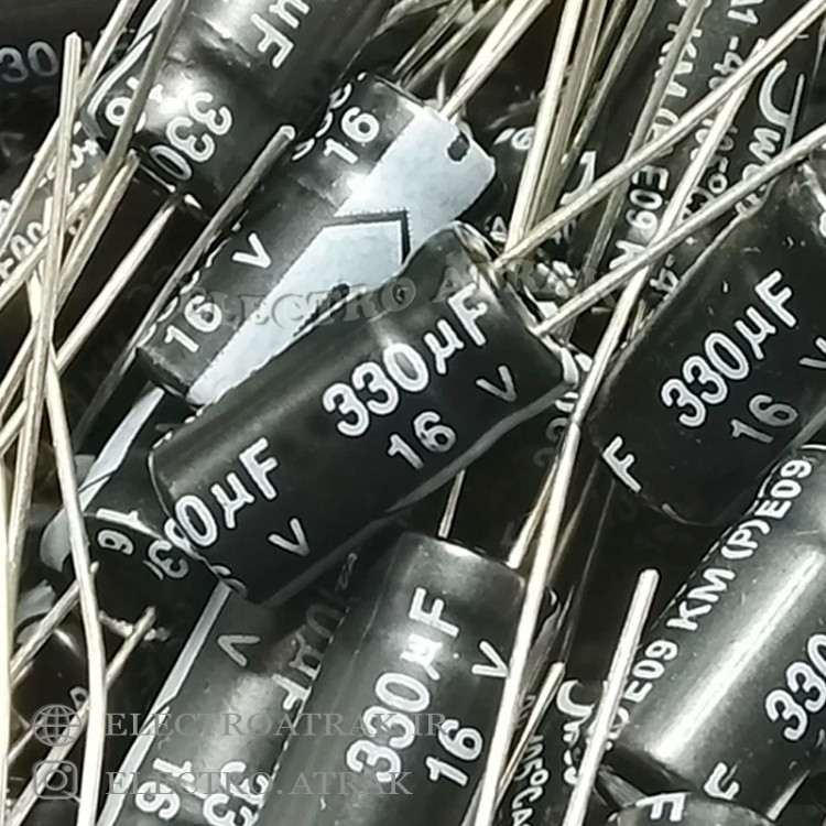 خازن الکترولیت 330 میکروفاراد 16 ولت برند JWCO