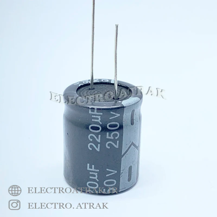 خازن الکترولیت 220 میکروفاراد 250 ولتJWCO
