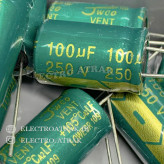 خازن الکترولیت 100 میکروفاراد 250 ولت