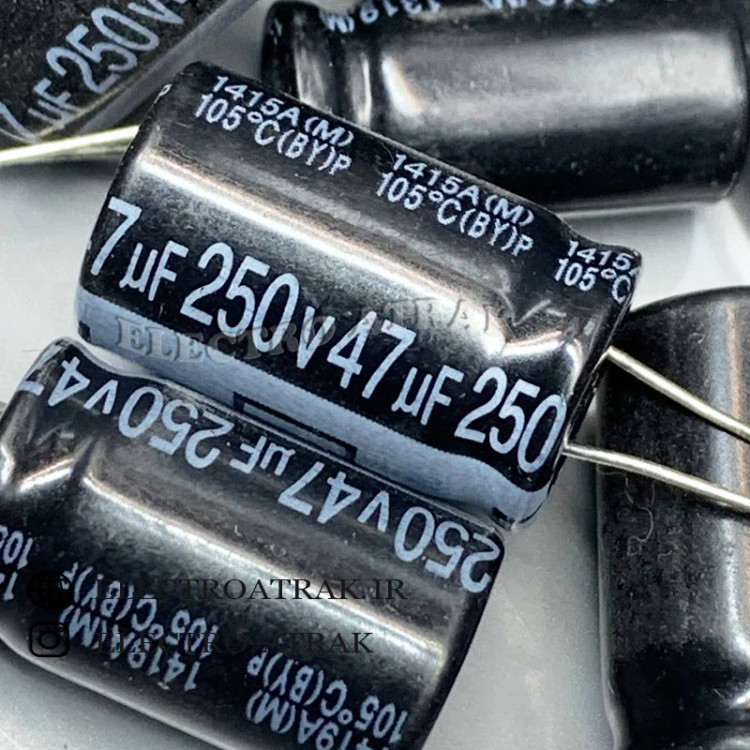 خازن الکترولیت 47 میکروفاراد 250 ولت