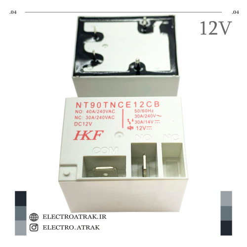 رله 12 ولت تک کنتاکت NT90 - 40A-HKF