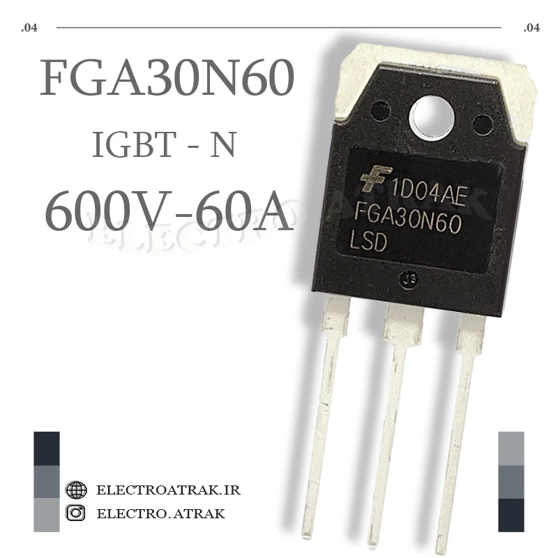 ترانزیستور IGBT FGA30N60LSD پکیج TO-3P