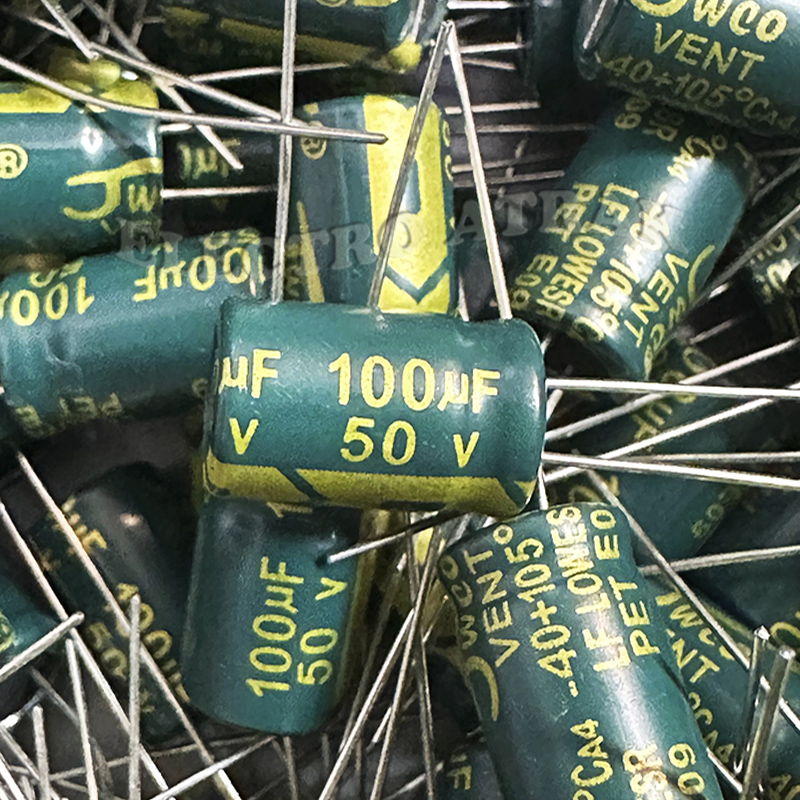 خازن الکترولیت 100 میکروفاراد 50 ولت