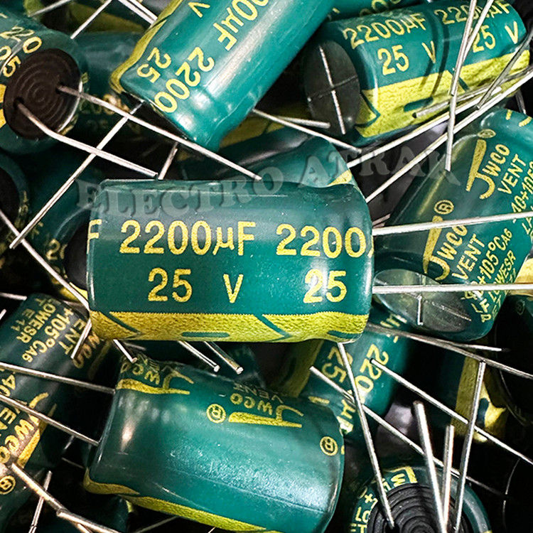 خازن الکترولیت 2200 میکروفاراد 25 ولت برند jwco