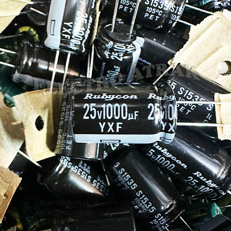 خازن الکترولیت 1000 میکروفاراد 25 ولت برند jwco