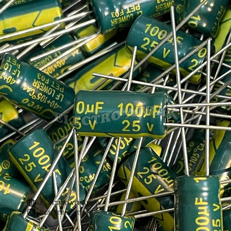 خازن الکترولیت 100 میکروفاراد (تمام ولتاژها)