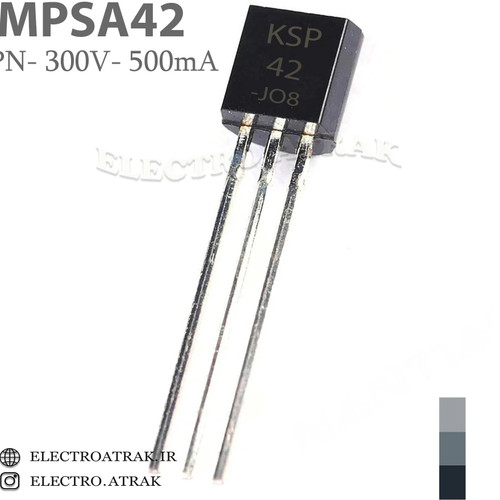 ترانزیستور MPSA42 نوع NPN پکیج TO-92