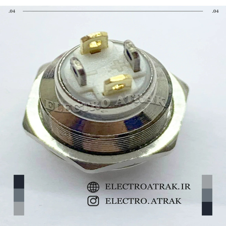 شاسی چراغدار برجسته آبی قطر 8 میلیمتر