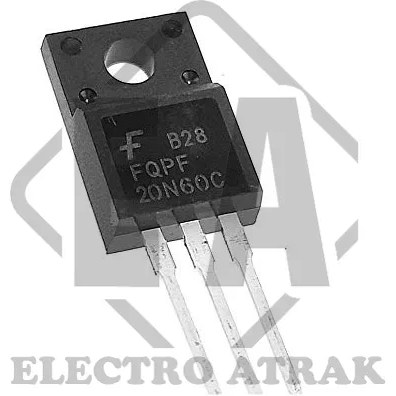 ترانزیستور ماسفت 2N60 منفی پکیج TO-220  2A 600V